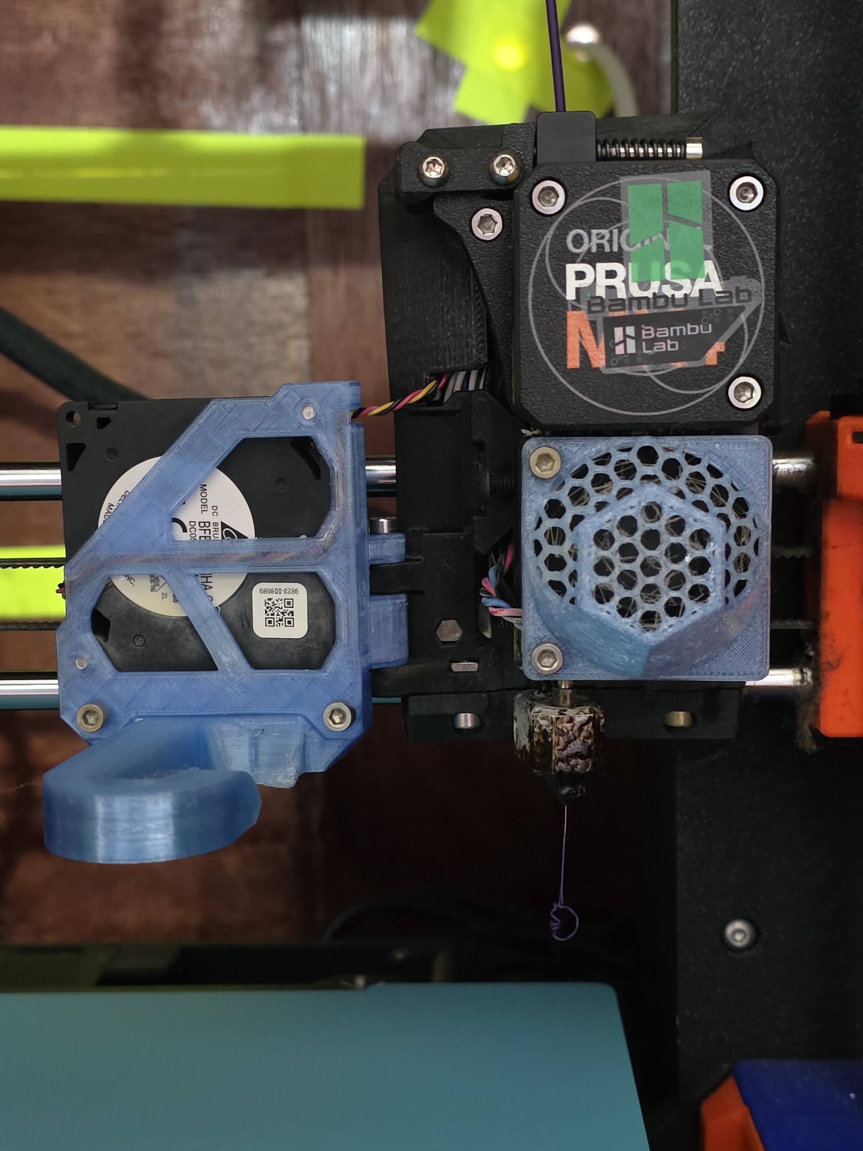 Close-up of a Prusa MK4 nozzle