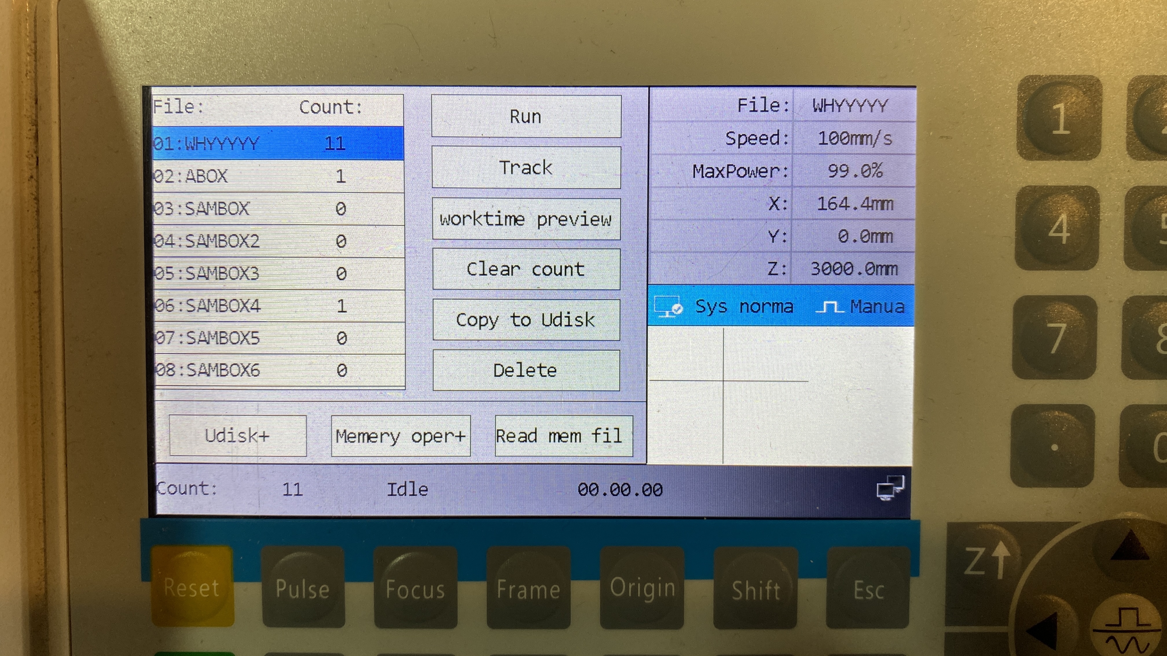 List of files