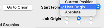 Origin settings